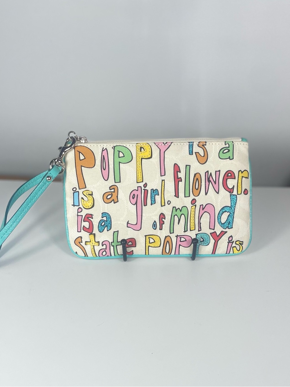 Coach Poppy is Love Wristlet Multicolored RARE EUC - Picture 1 of 13